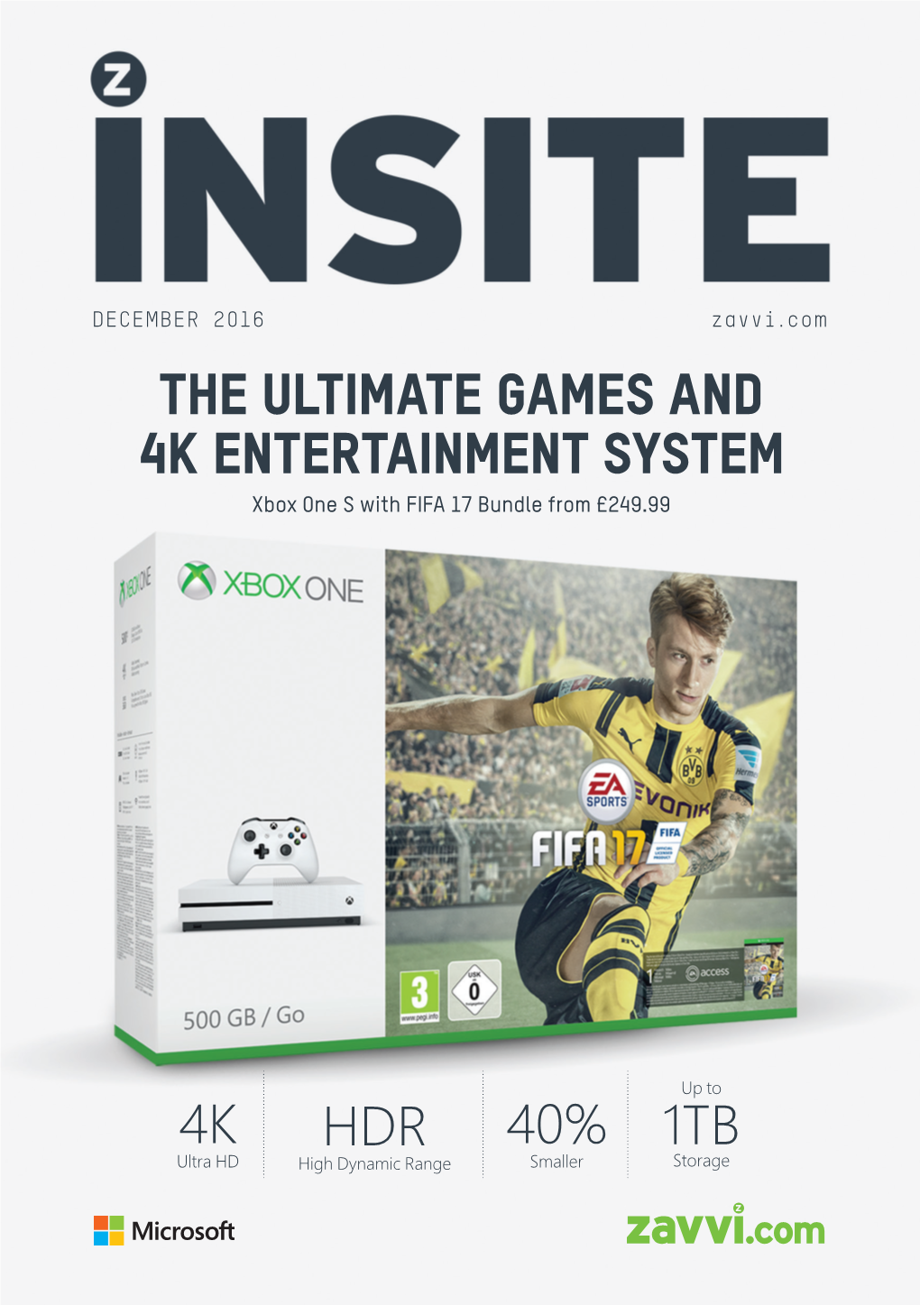 THE ULTIMATE GAMES and 4K ENTERTAINMENT SYSTEM Xbox One S with FIFA 17 Bundle from £249.99