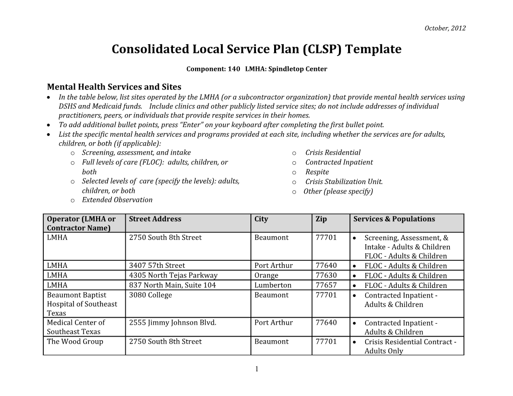 Local Plan Template