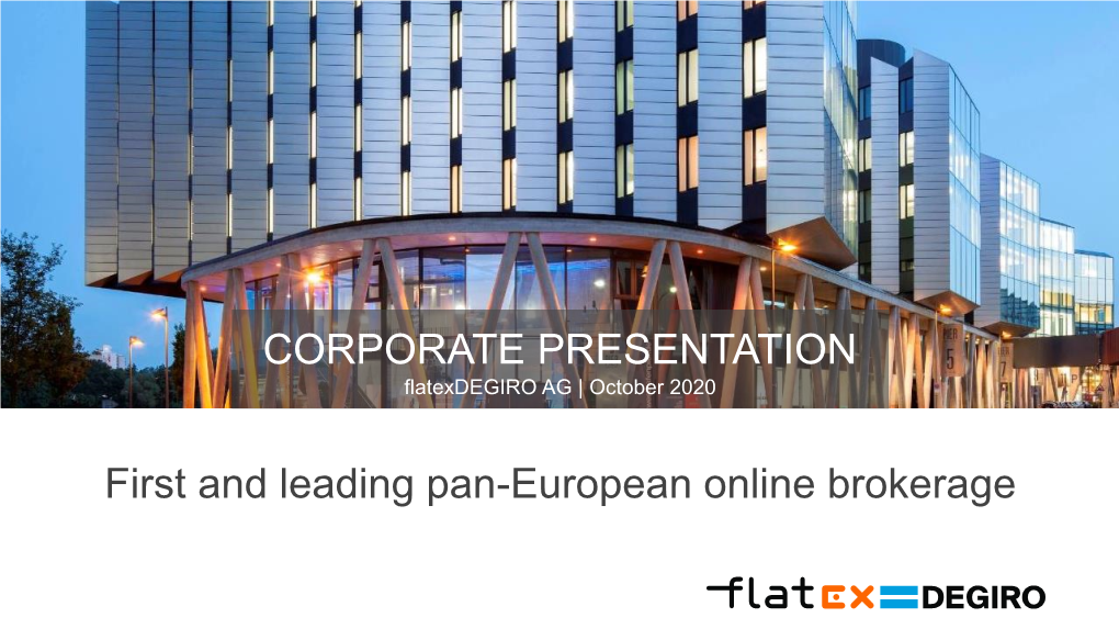 Flatex AG Corporate Presentation