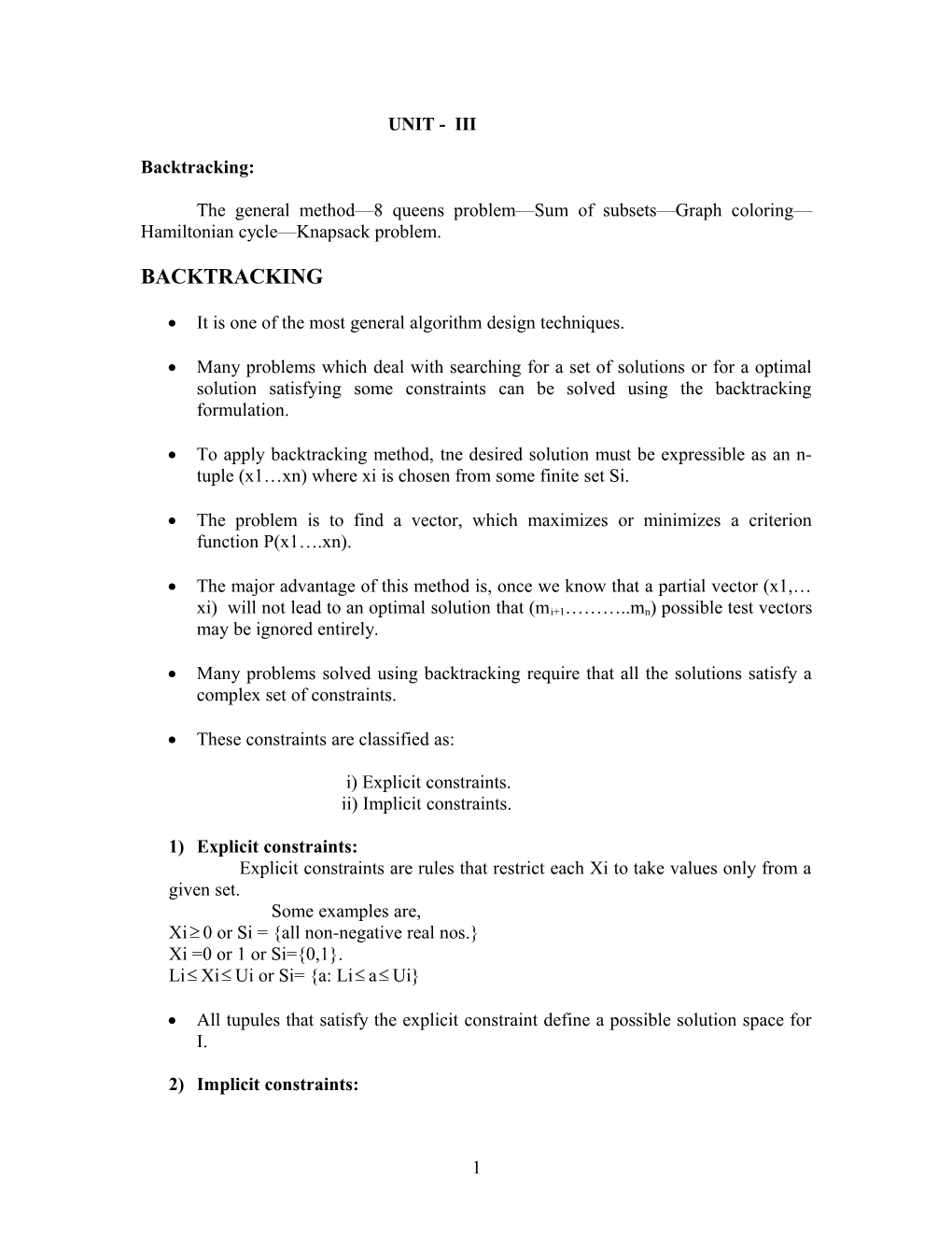 Design and Analysis of Algorithm