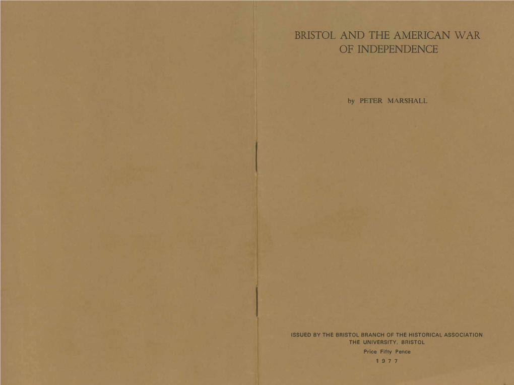 Bristol and the American War of Independence