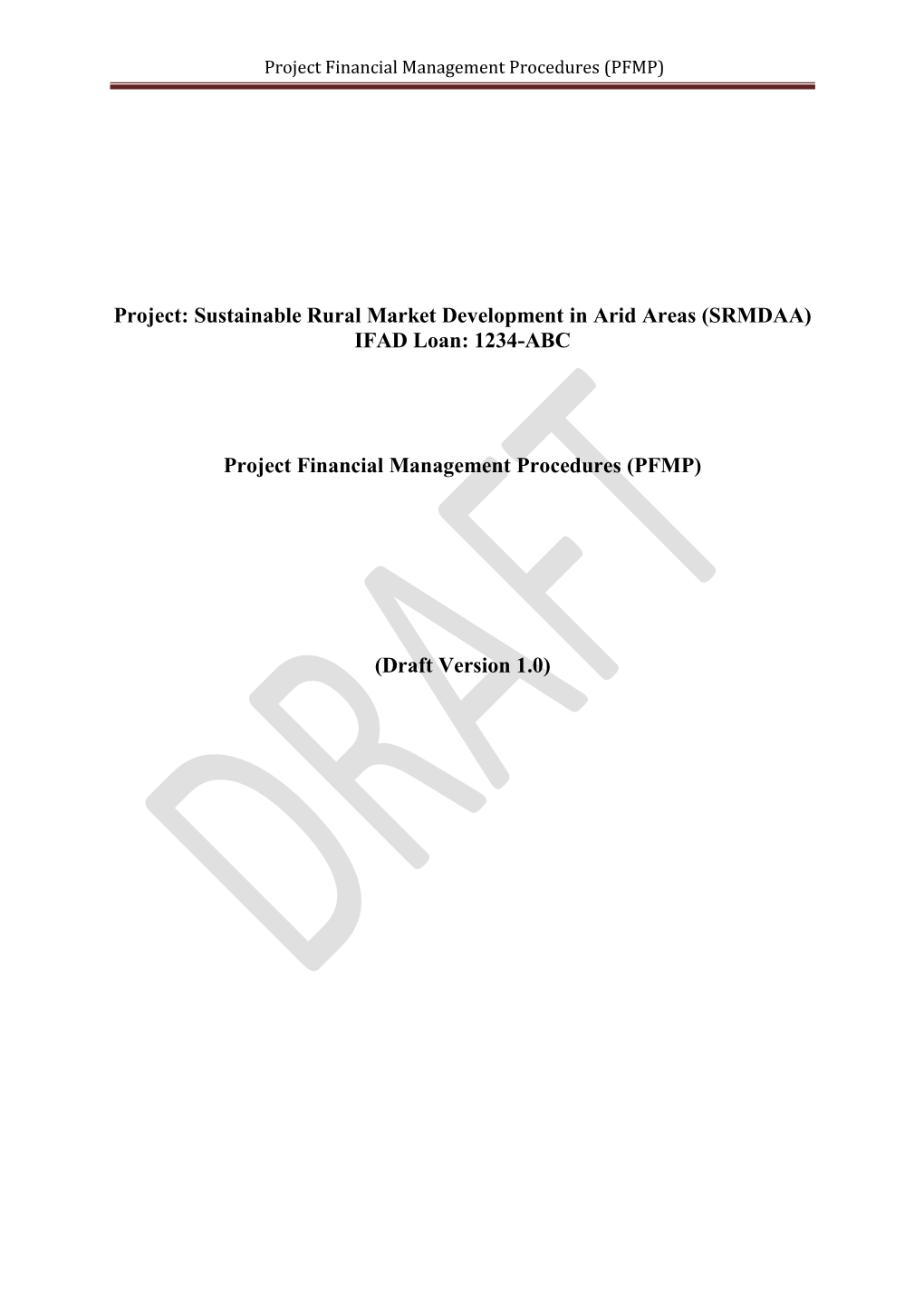 Financial Management Section of the Project Implementation Manual