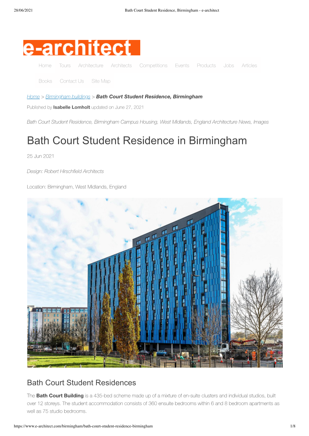 Bath Court Student Residence in Birmingham