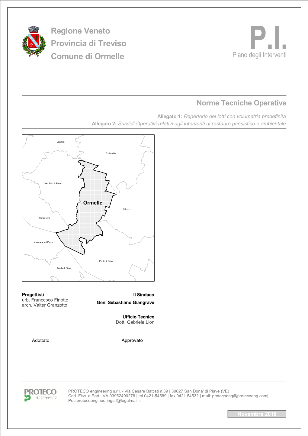 Provincia Di Treviso Comune Di Ormelle