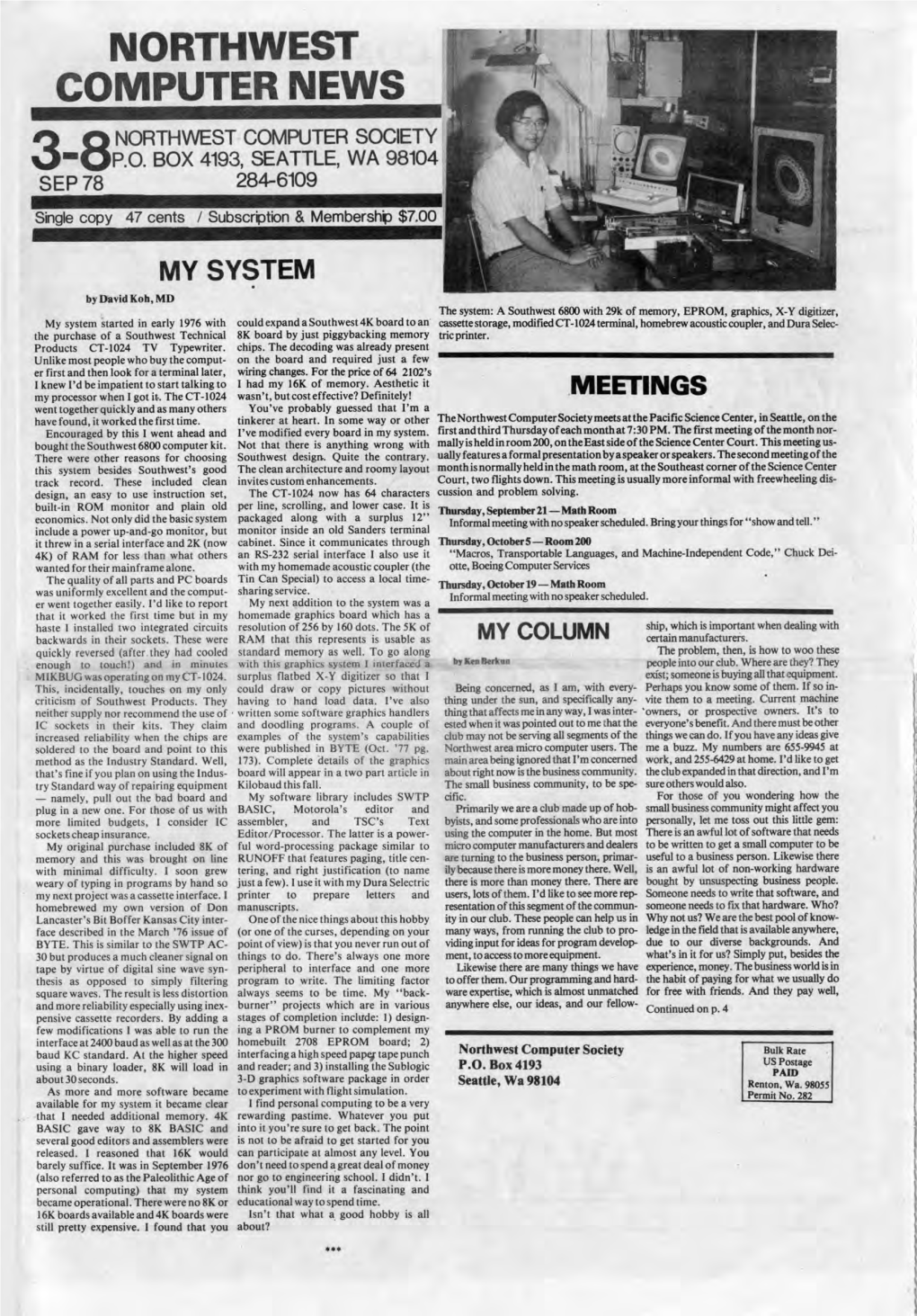 Northwest Computer News Northwest Computer Society 3 • P.O