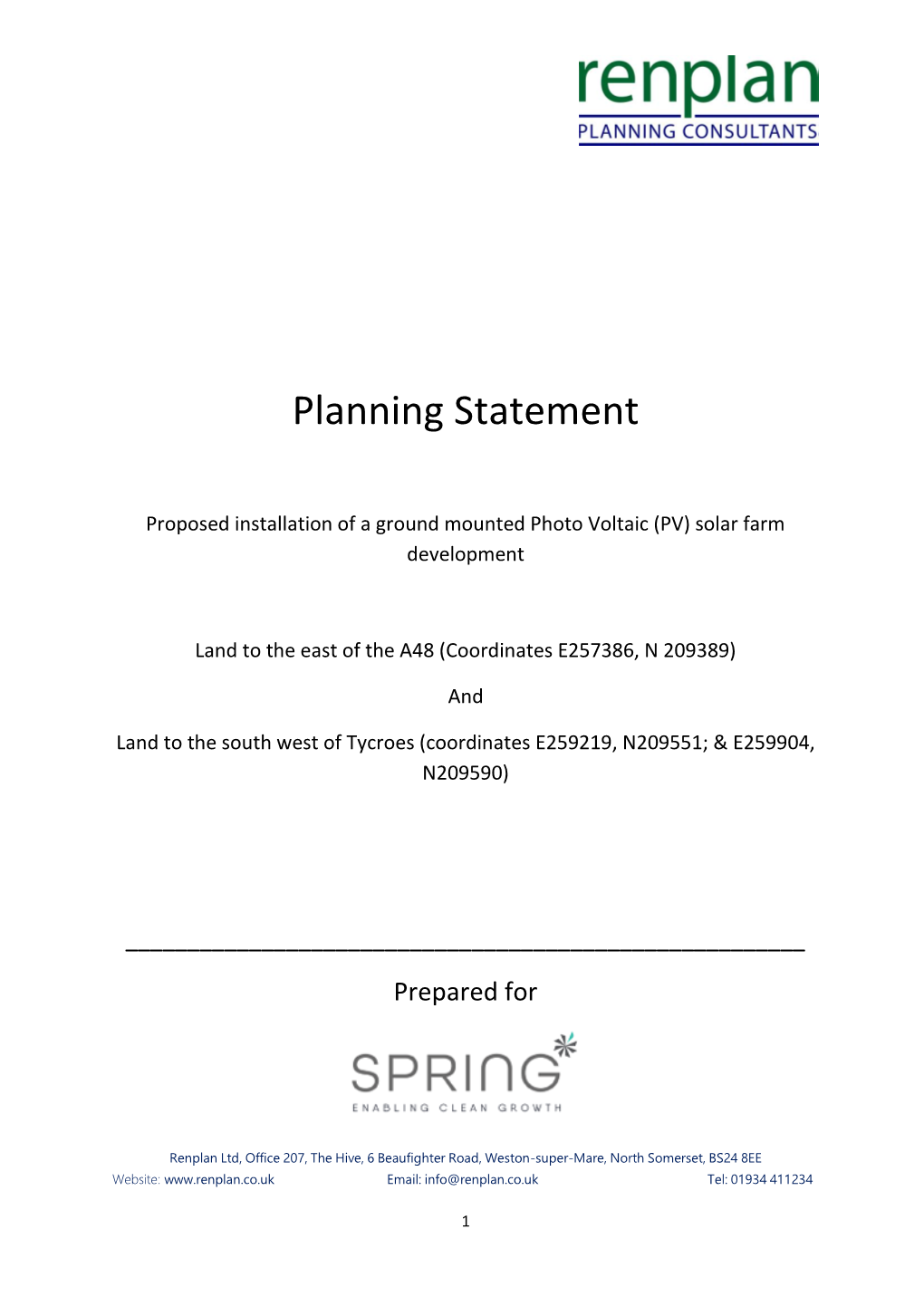 Planning Statement