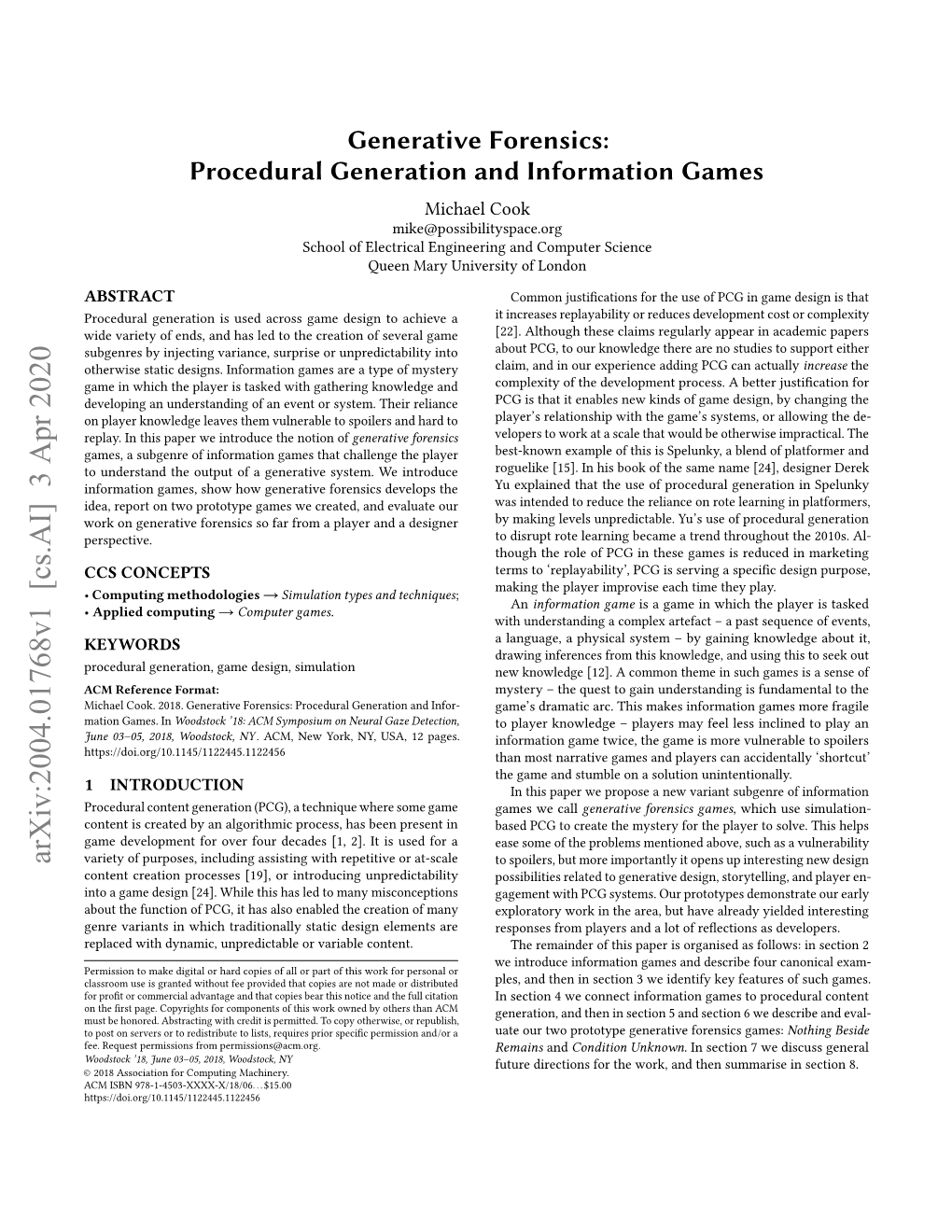 Procedural Generation and Information Games