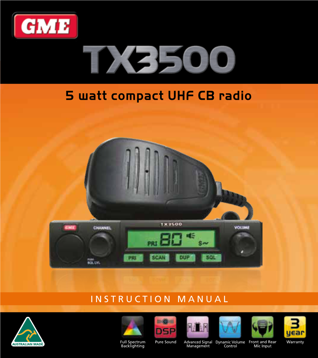 5 Watt Compact UHF CB Radio