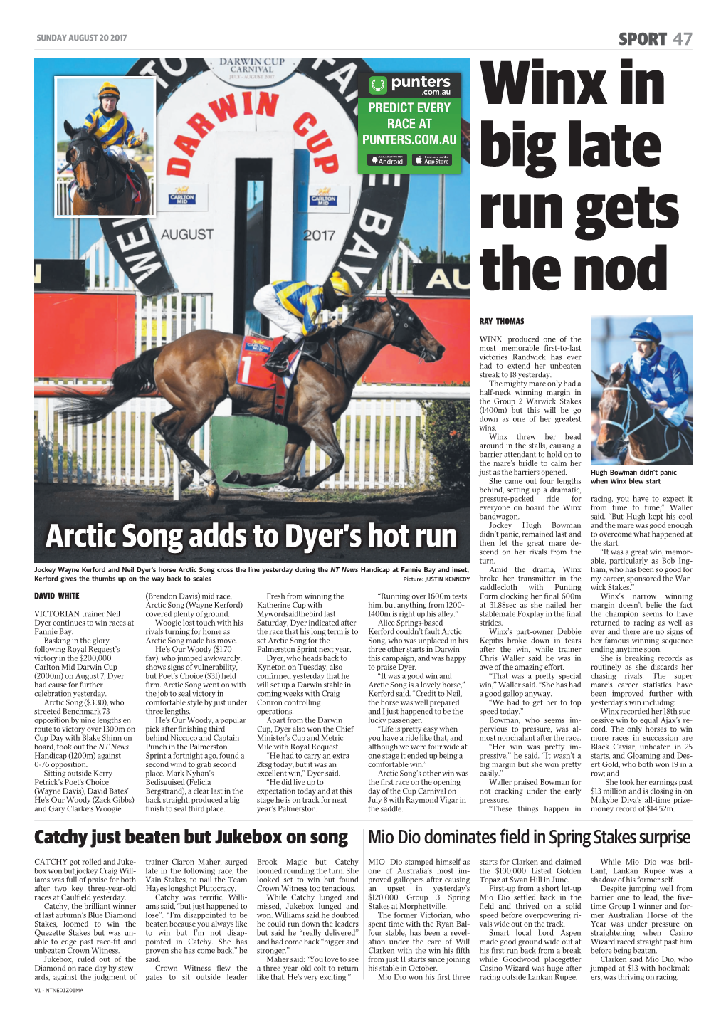 Arctic Song Adds to Dyer's Hot