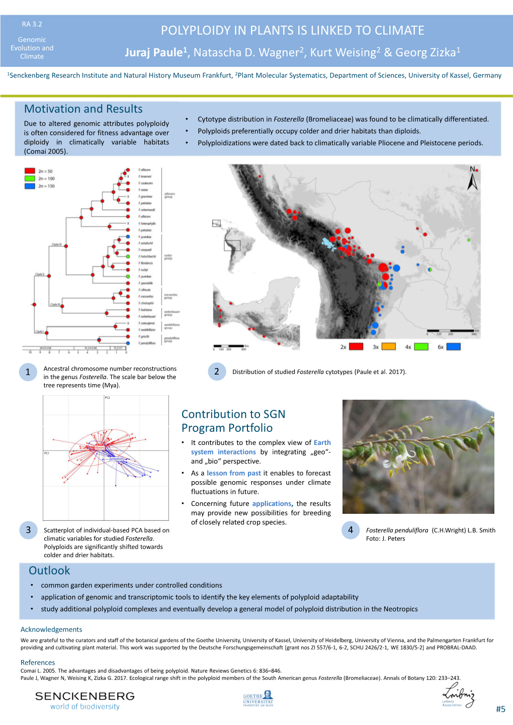 POLYPLOIDY in PLANTS IS LINKED to CLIMATE Genomic Evolution and 1 2 2 1 Climate Juraj Paule , Natascha D