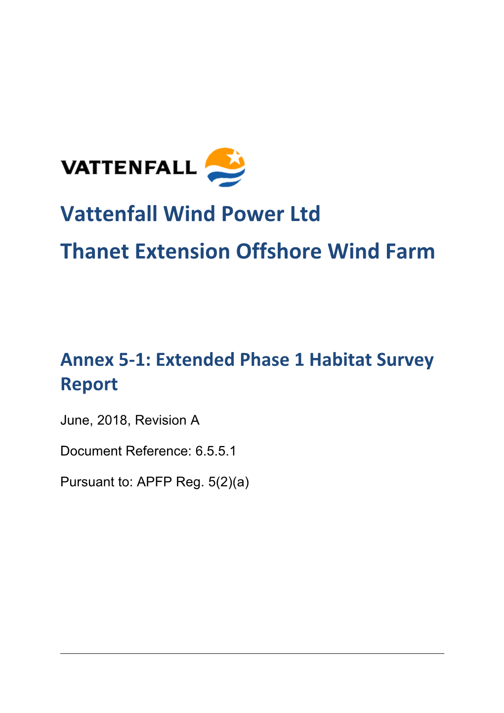 Vattenfall Wind Power Ltd Thanet Extension Offshore Wind Farm