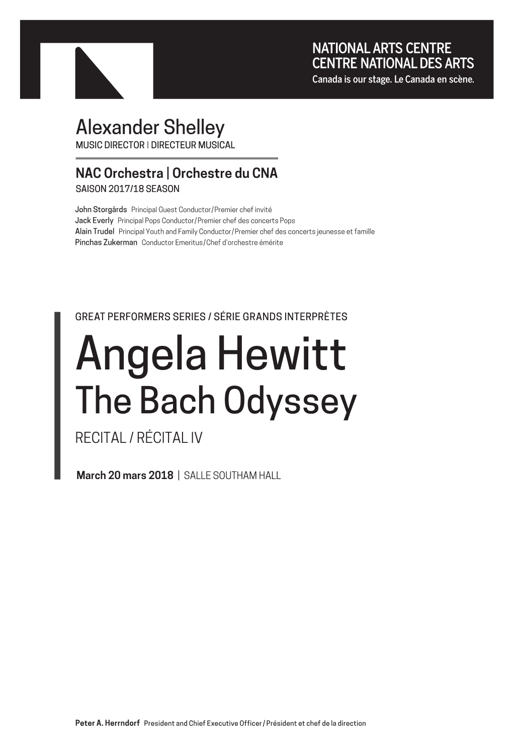 Angela Hewitt the Bach Odyssey RECITAL / RÉCITAL IV