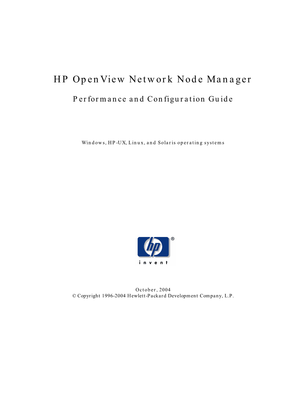 HP Openview Network Node Manager