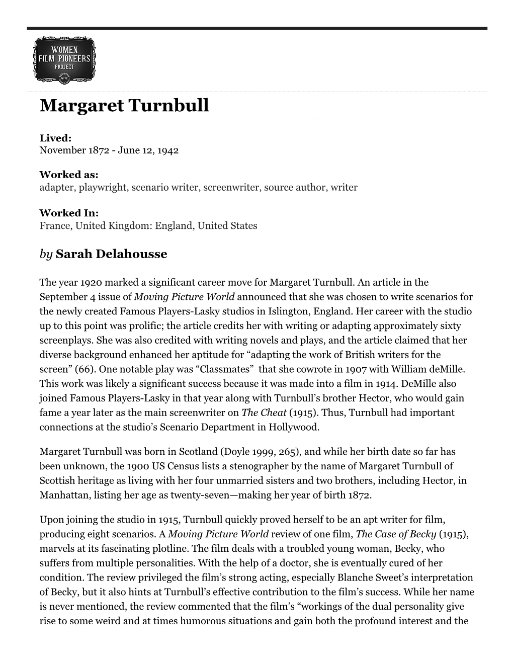 Margaret Turnbull