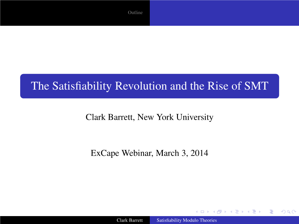 The Satisfiability Revolution and the Rise Of