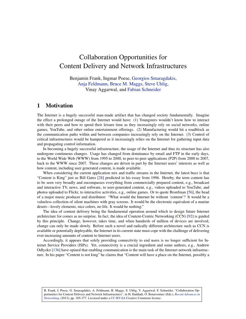 Collaboration Opportunities for Content Delivery and Network Infrastructures