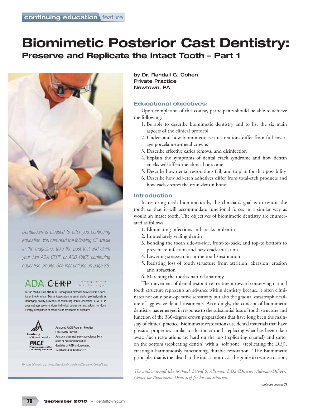 Biomimetic Posterior Cast Dentistry: Preserve and Replicate the Intact Tooth – Part 1