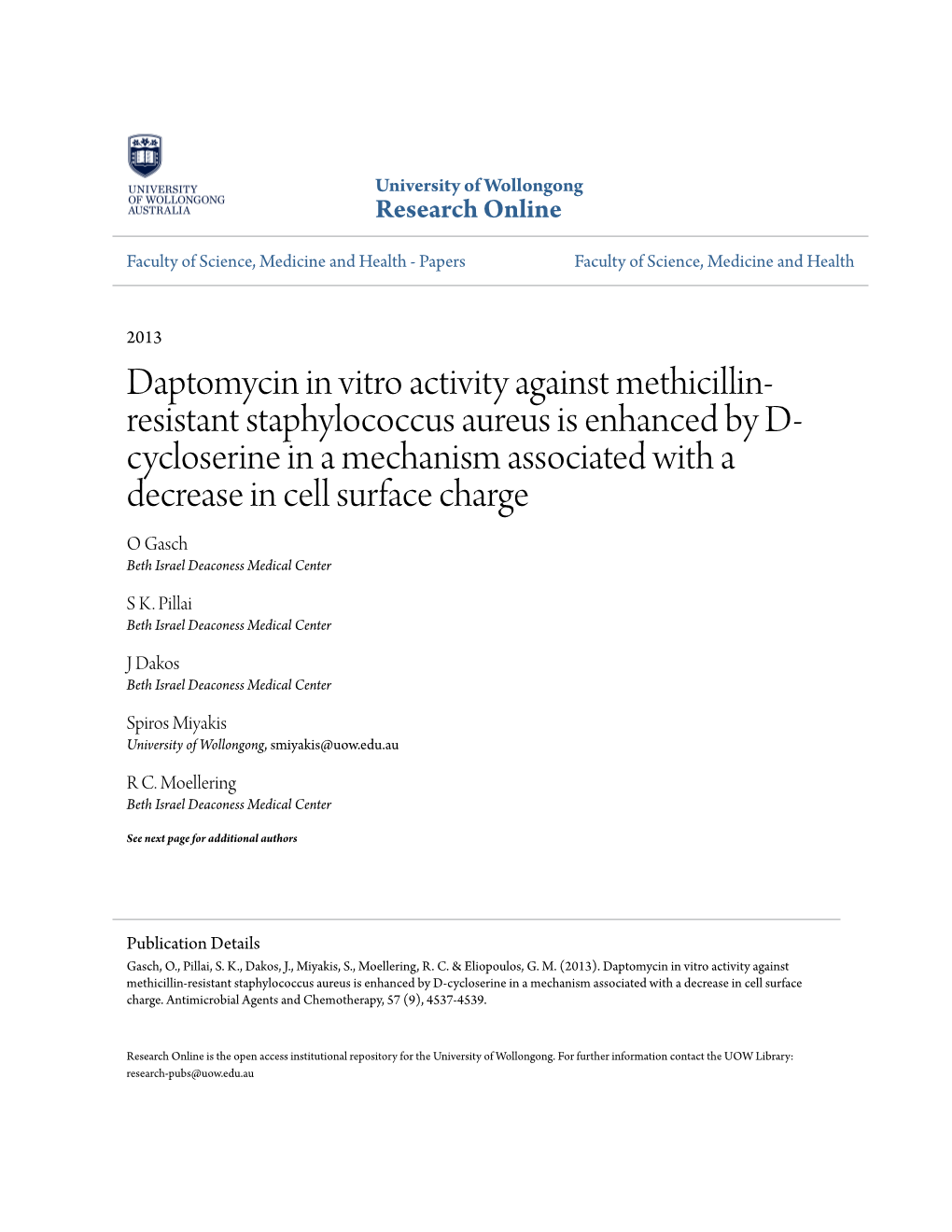 Daptomycin in Vitro Activity Against Methicillin-Resistant Staphylococcus