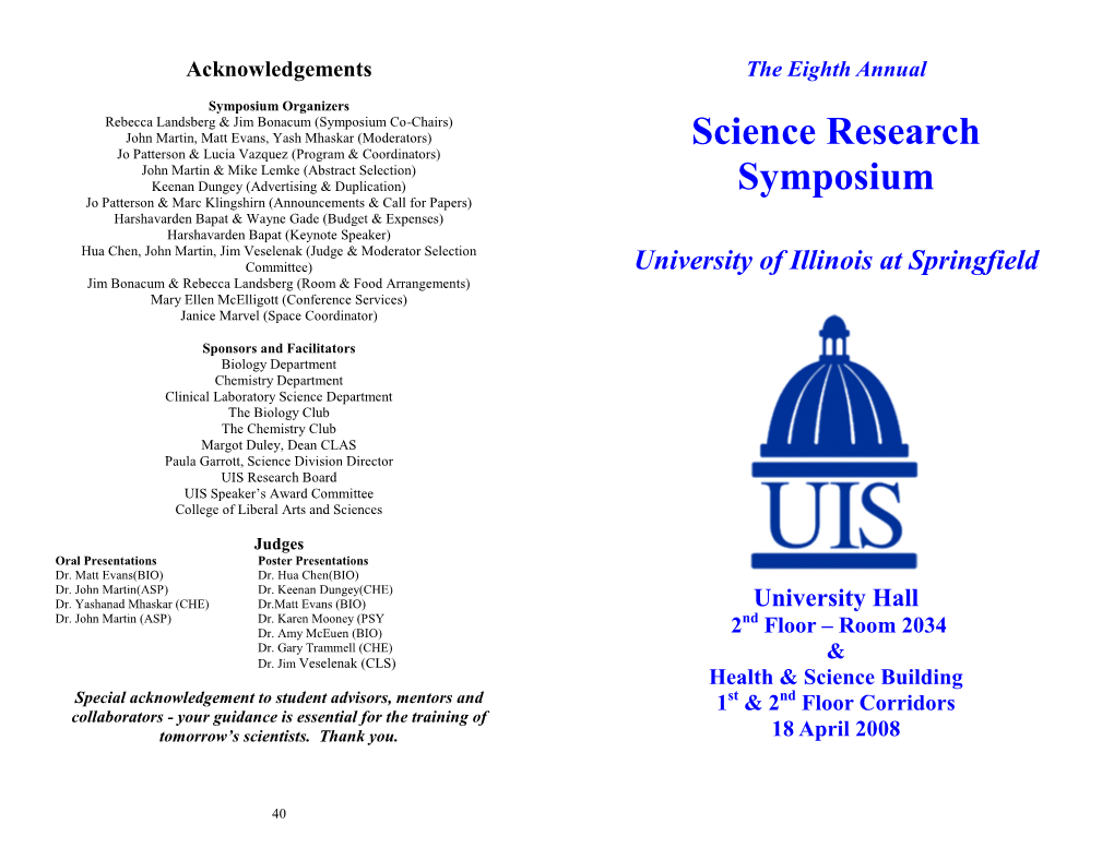 Science Research Symposium