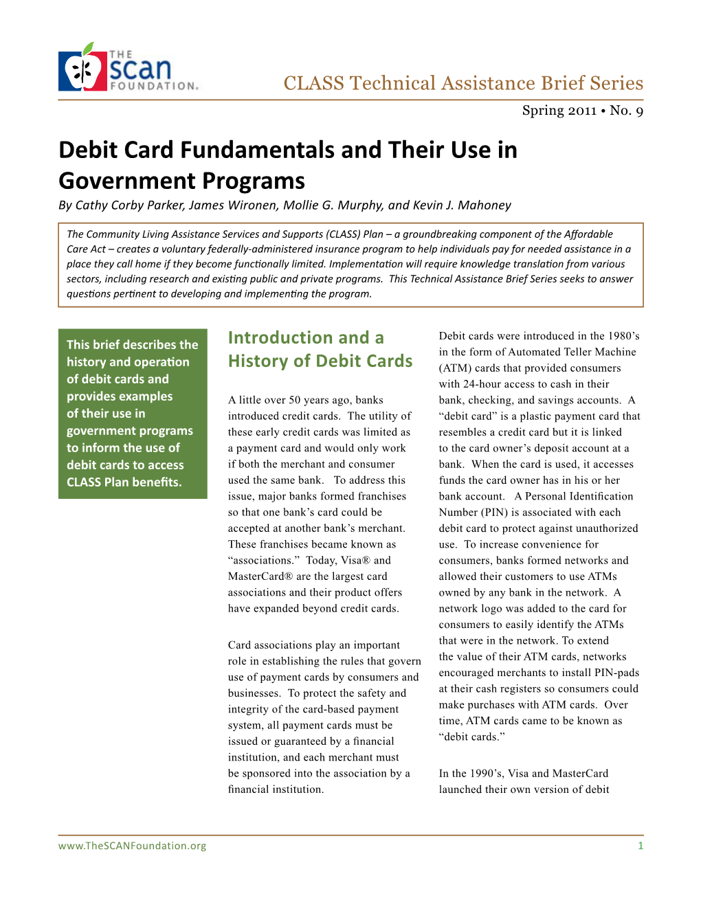 Debit Card Fundamentals and Their Use in Government Programs by Cathy Corby Parker, James Wironen, Mollie G