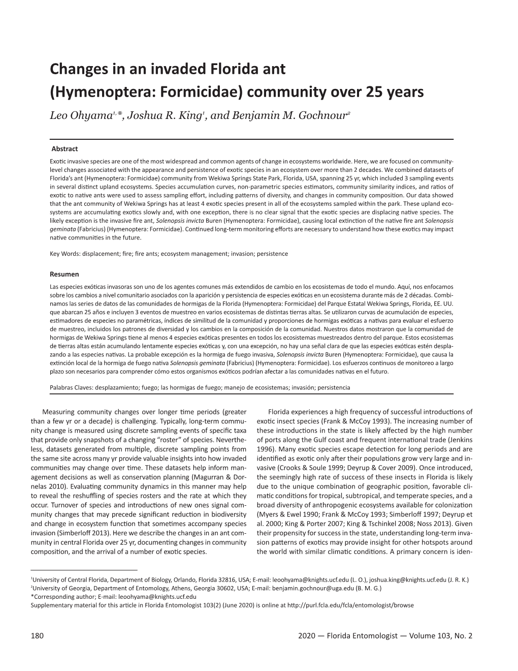 Hymenoptera: Formicidae) Community Over 25 Years
