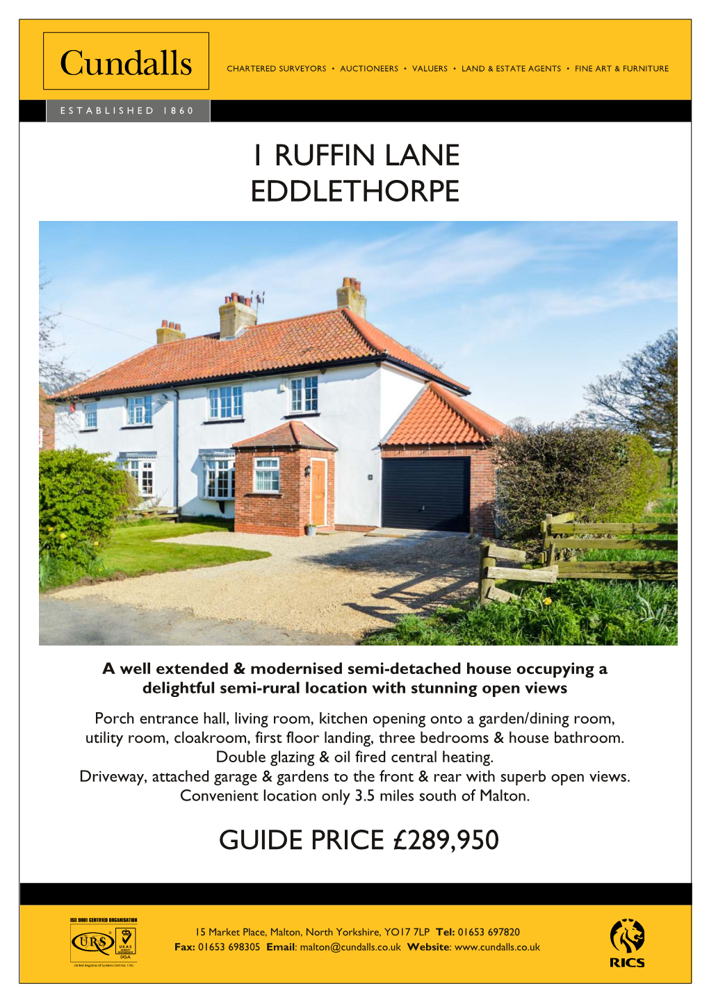 1 Ruffin Lane Eddlethorpe