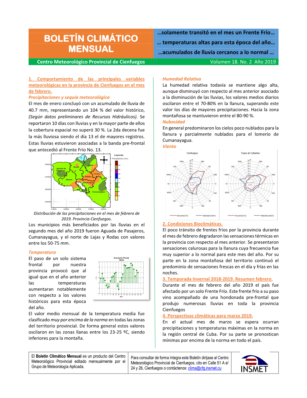 Boletín Climático Mensual