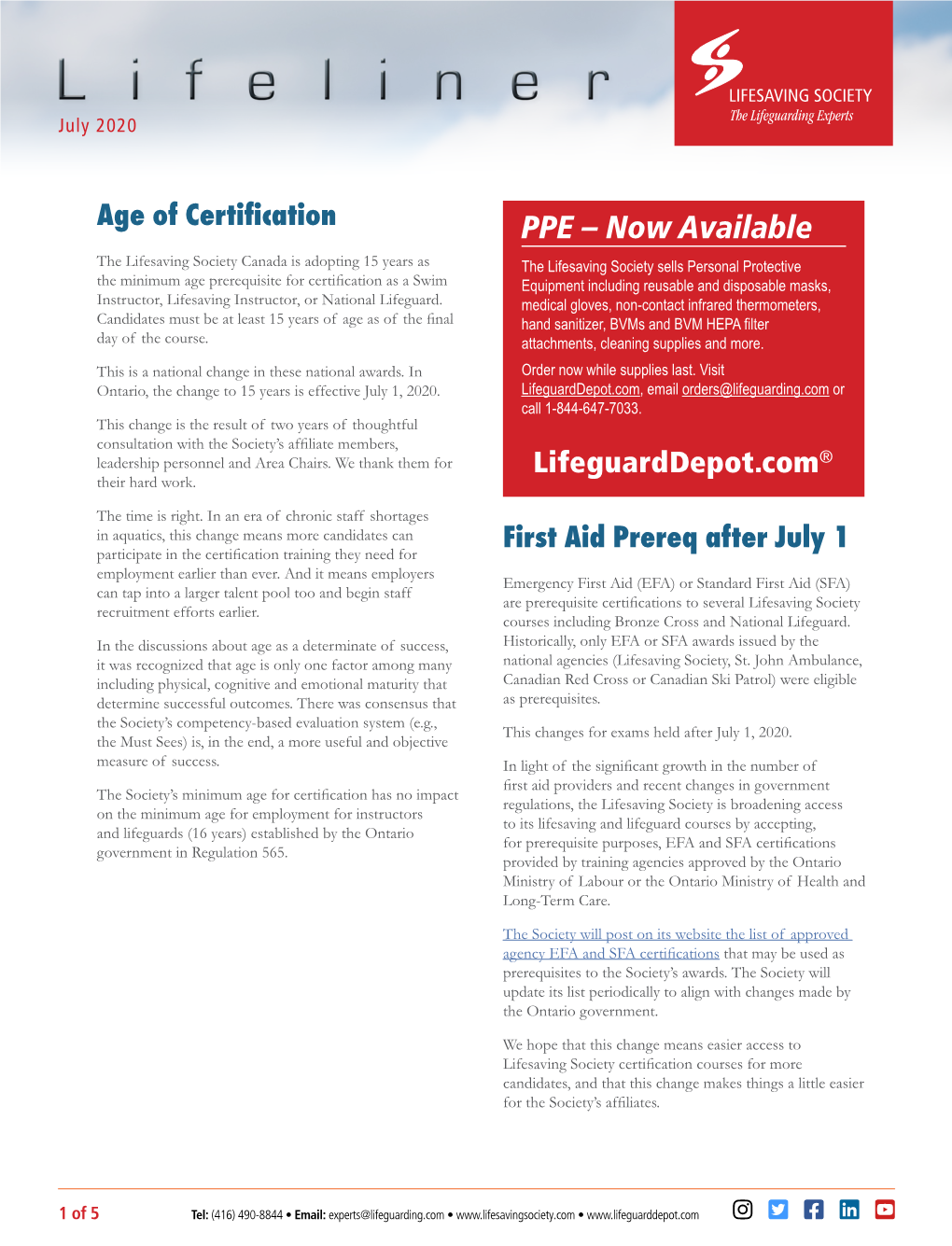 Age of Certification First Aid Prereq After July 1