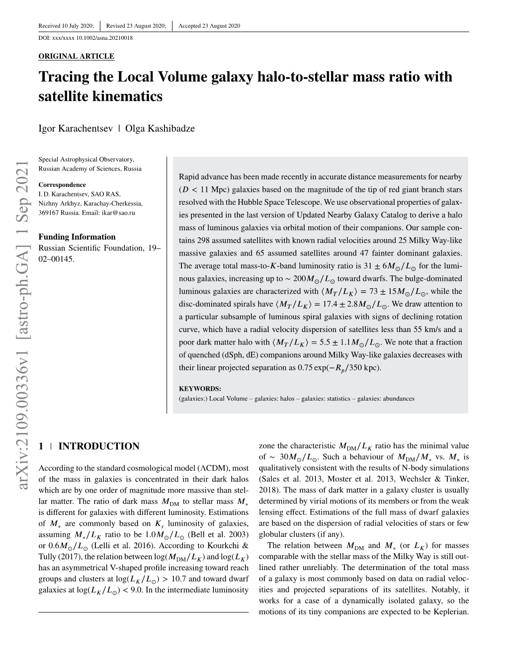 Tracing the Local Volume Galaxy Halo-To-Stellar Mass Ratio with Satellite Kinematics