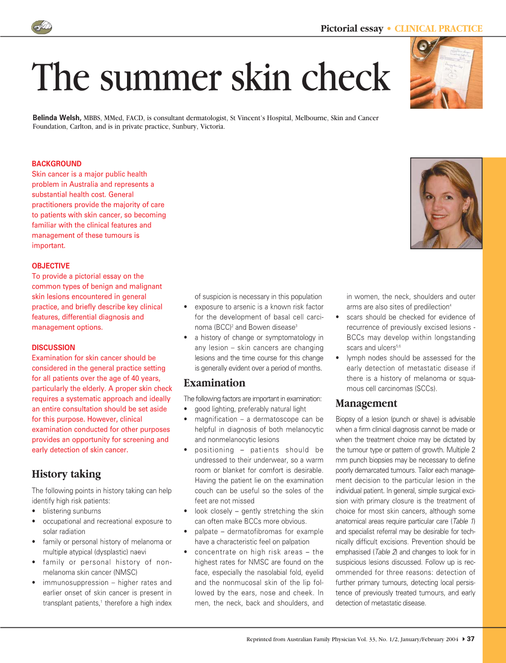 The Summer Skin Check