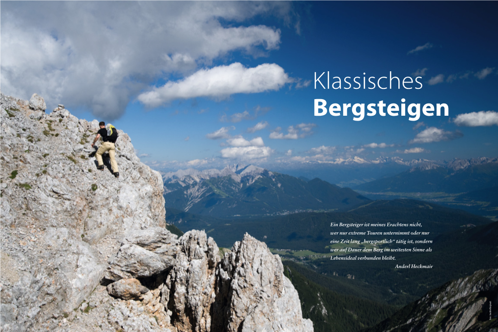 Klassisches Bergsteigen