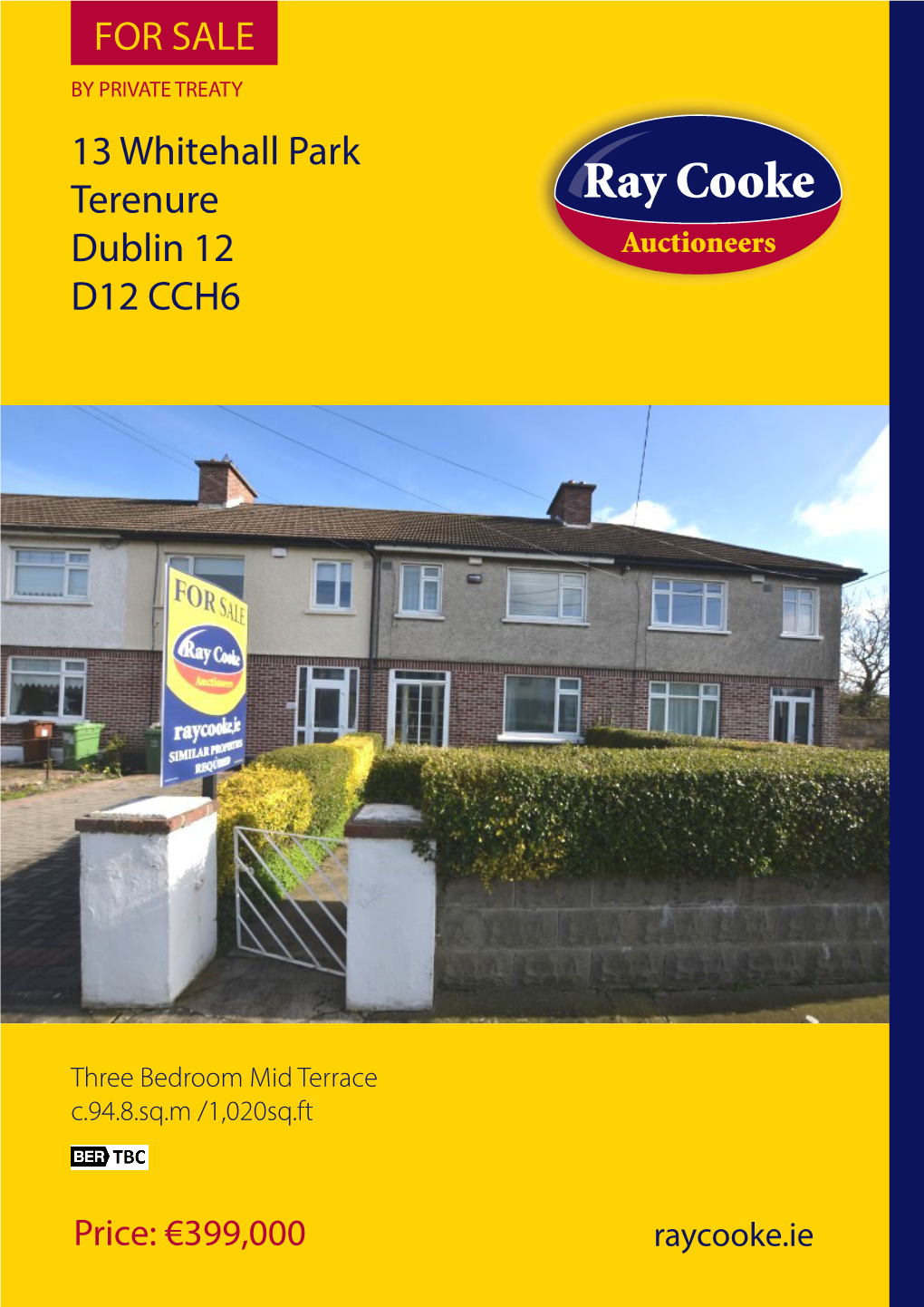 13 Whitehall Park Terenure Dublin 12 D12 CCH6 for SALE