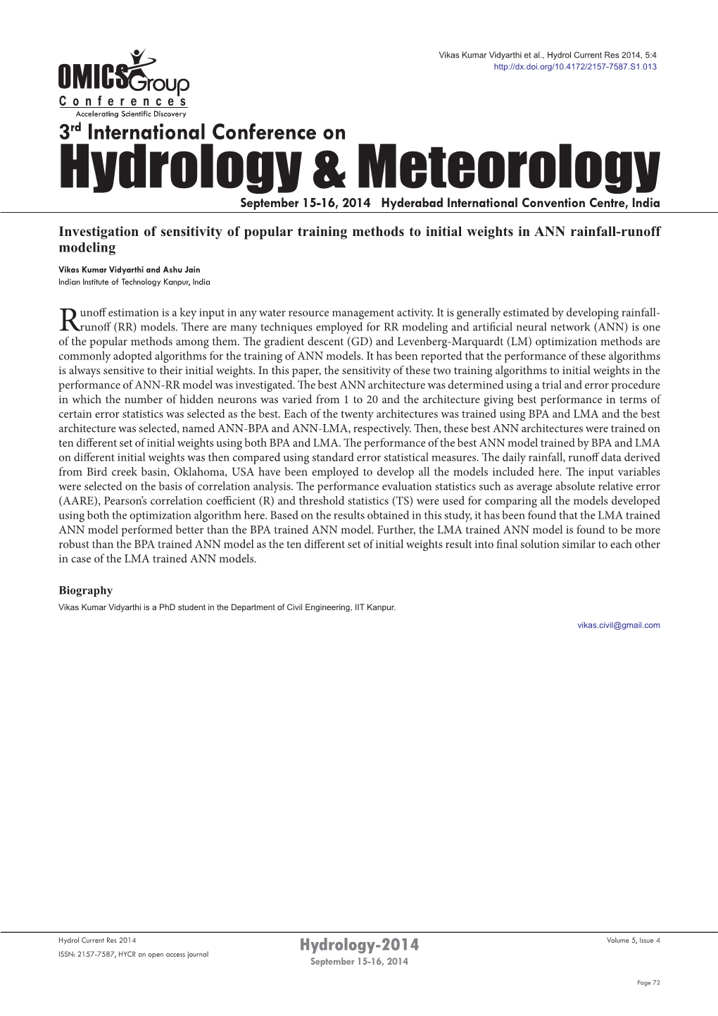 Hydrology & Meteorology