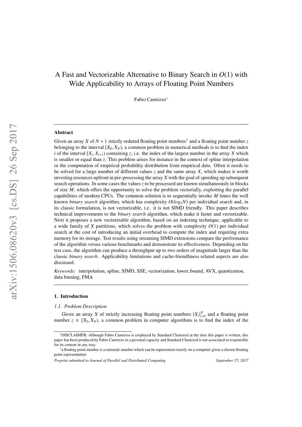 Fast and Vectorizable Alternative to Binary Search in O (1) Applicable To