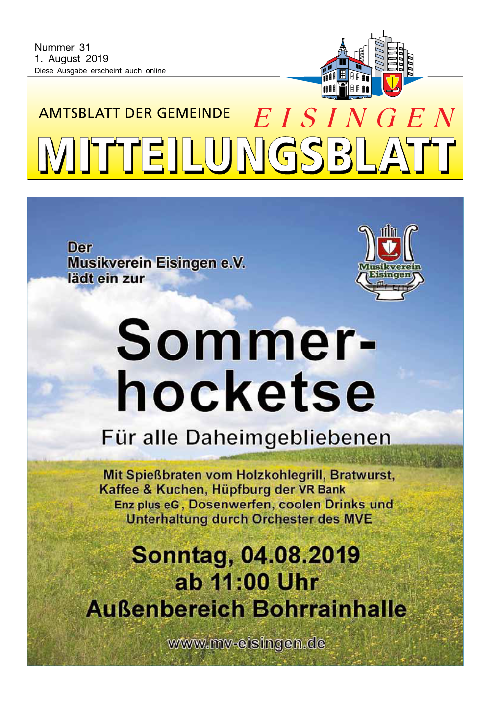 Mitteilungsblatt KW 31/2019