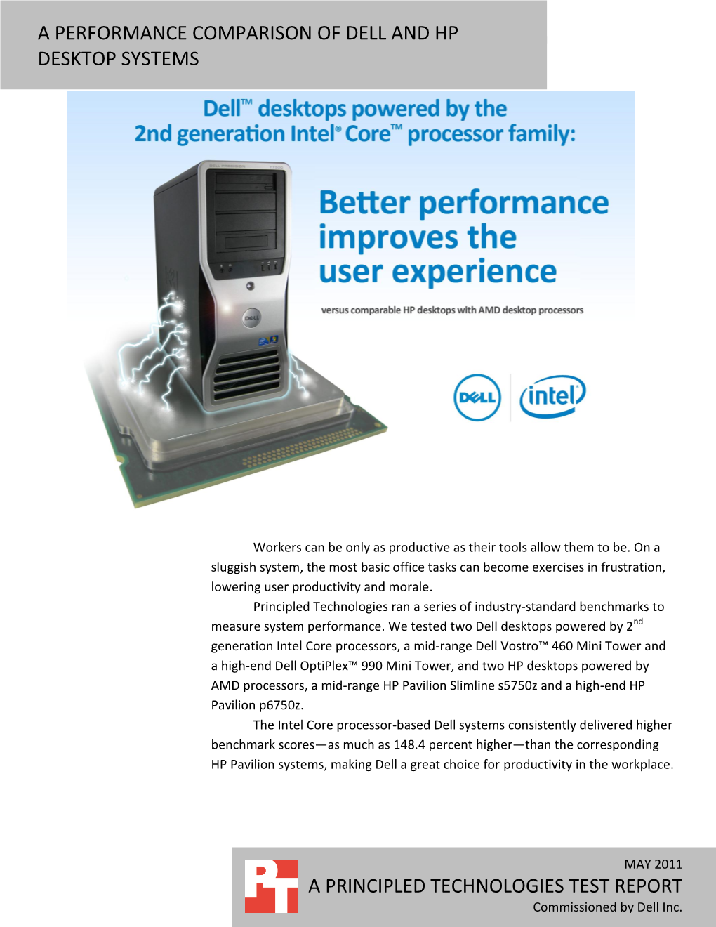 A Performance Comparison of Dell and Hp Desktop Systems