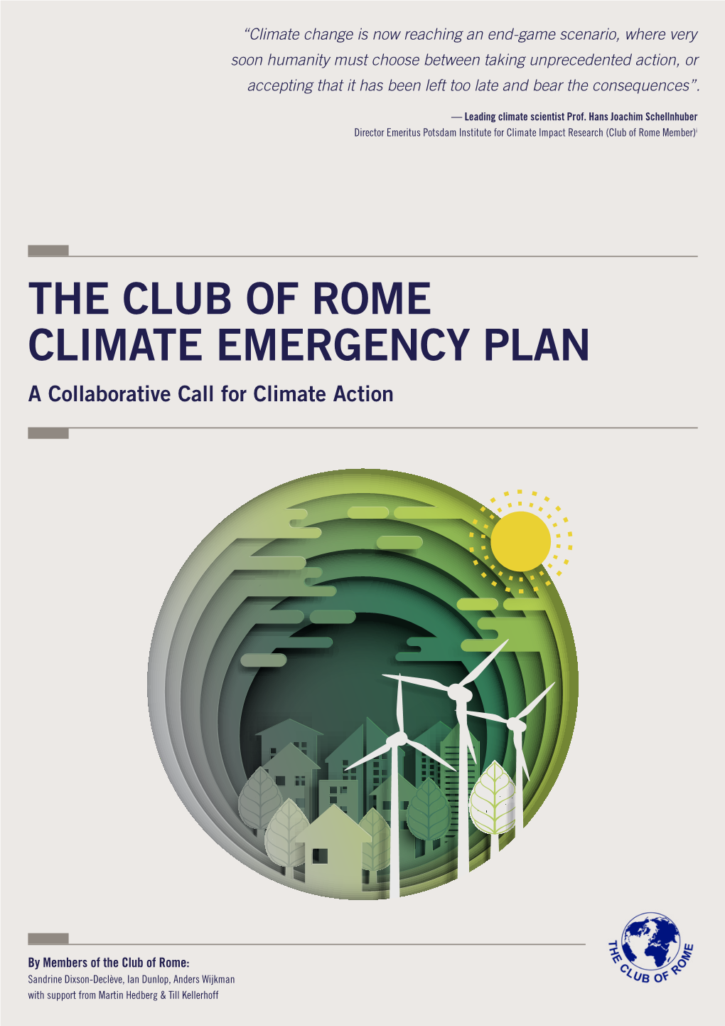 THE CLUB of ROME CLIMATE EMERGENCY PLAN a Collaborative Call for Climate Action