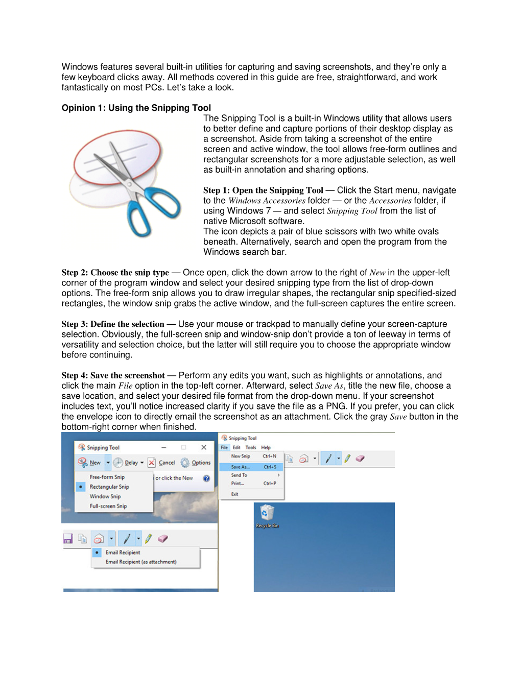 Windows Features Several Built-In Utilities for Capturing and Saving Screenshots, and They're Only a Few Keyboard Clicks Away