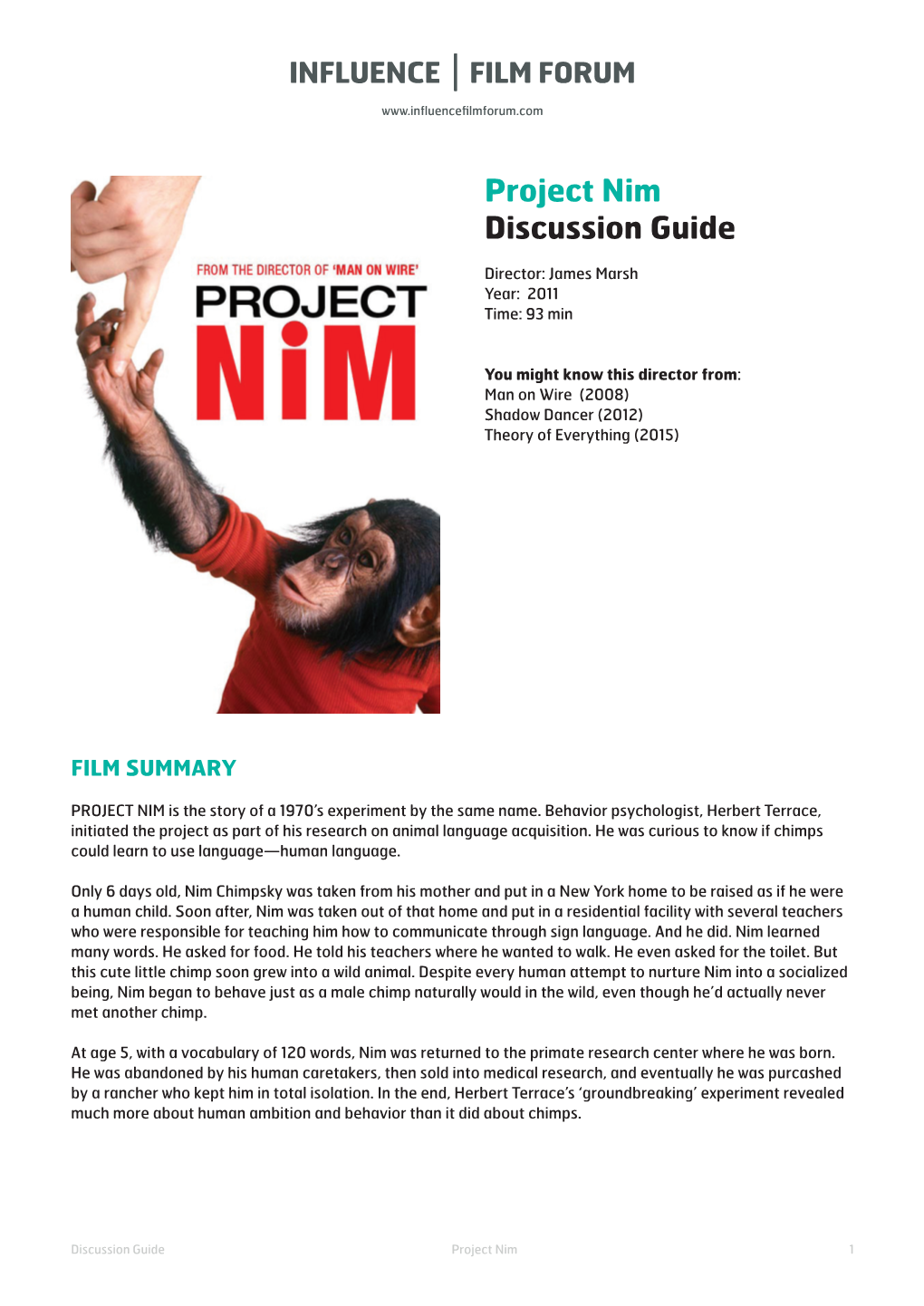 Project Nim Discussion Guide