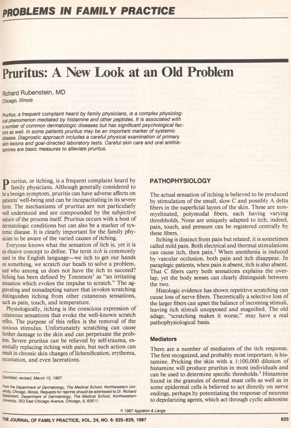 Pruritus: a New Look at an Old Problem