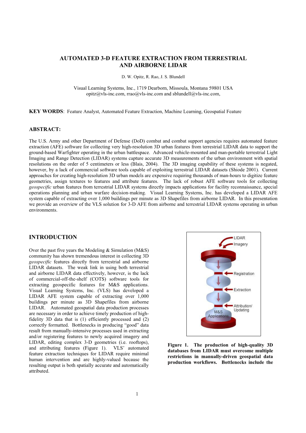 Automated 3-D Feature Extraction from Terrestrial and Airborne Lidar