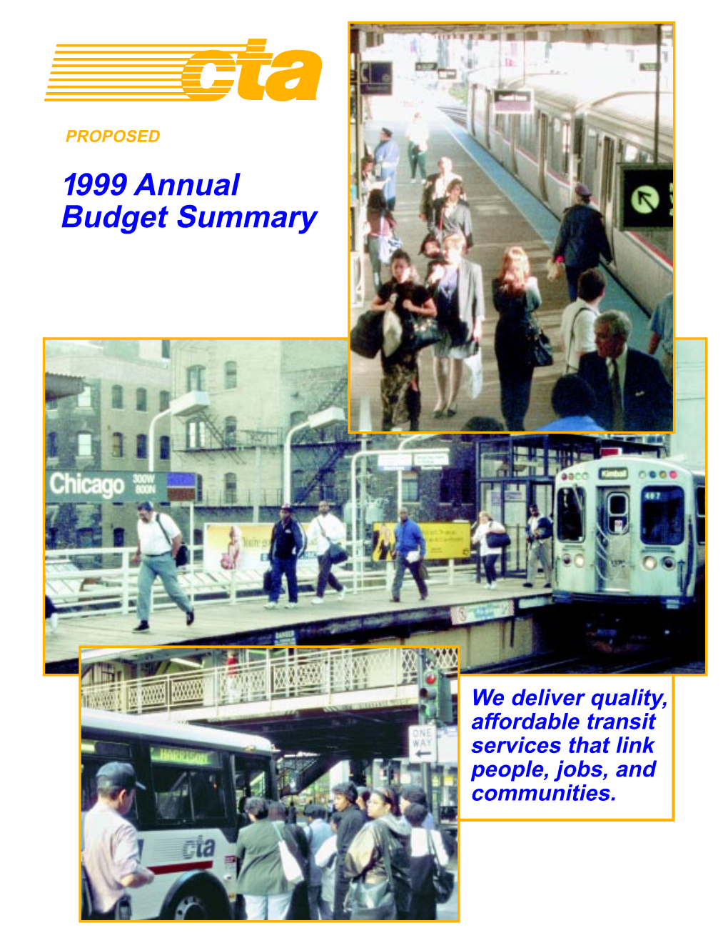 1999 Annual Budget Summary