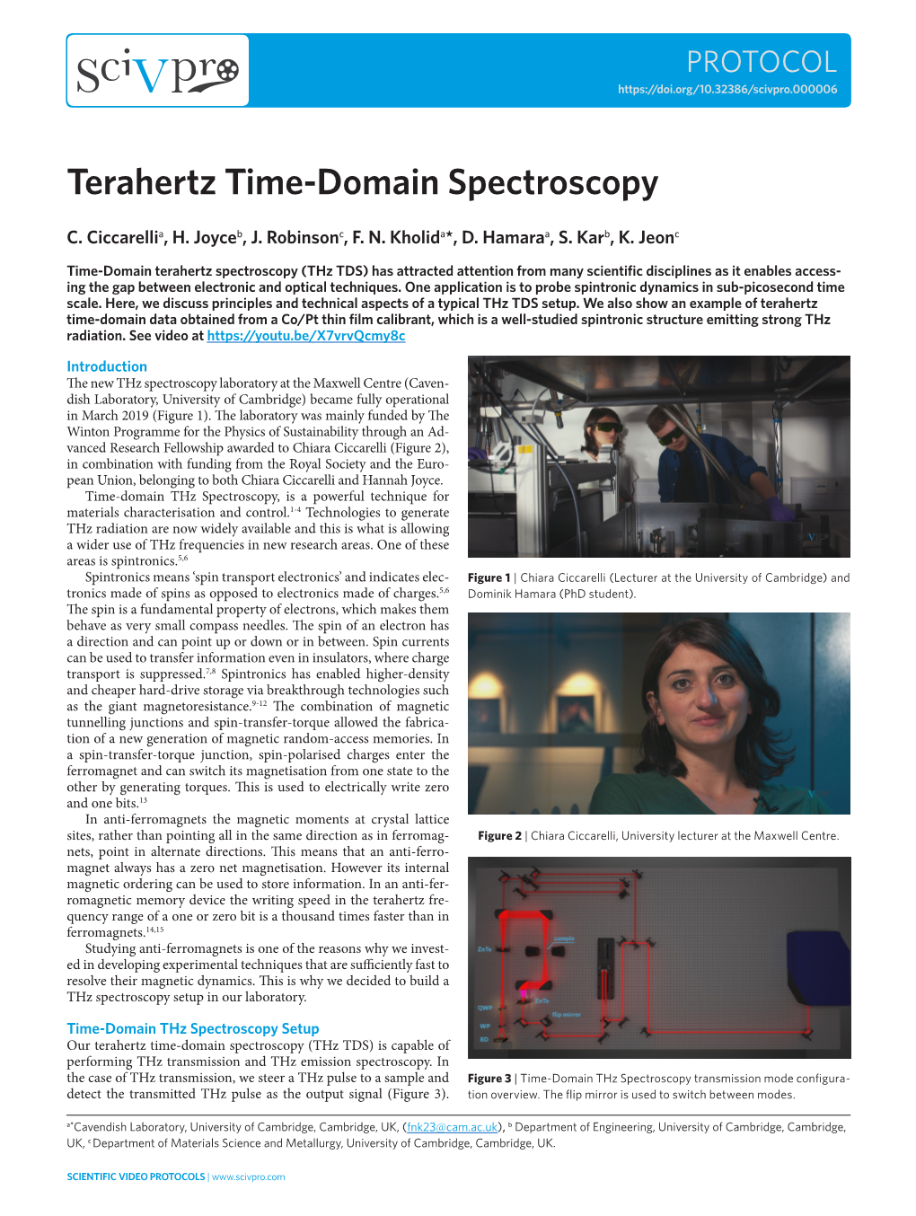 Terahertz Time-Domain Spectroscopy