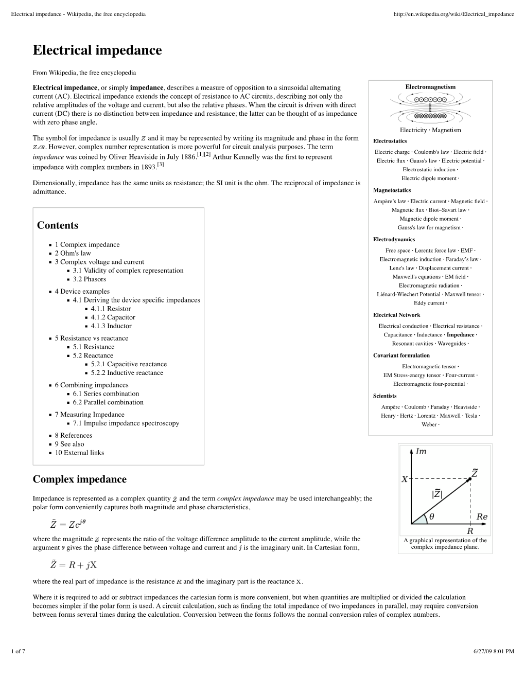 Electrical Impedance - Wikipedia, the Free Encyclopedia