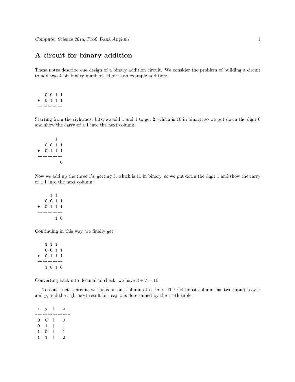 Addition Circuit