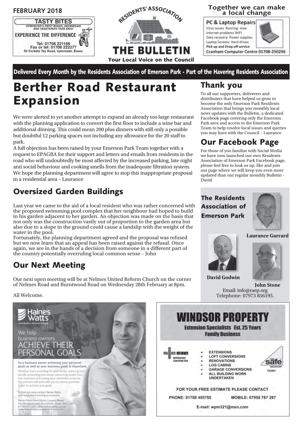 Berther Road Restaurant Expansion