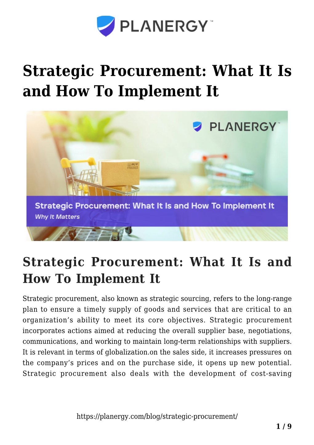 Strategic Procurement: What It Is and How to Implement It