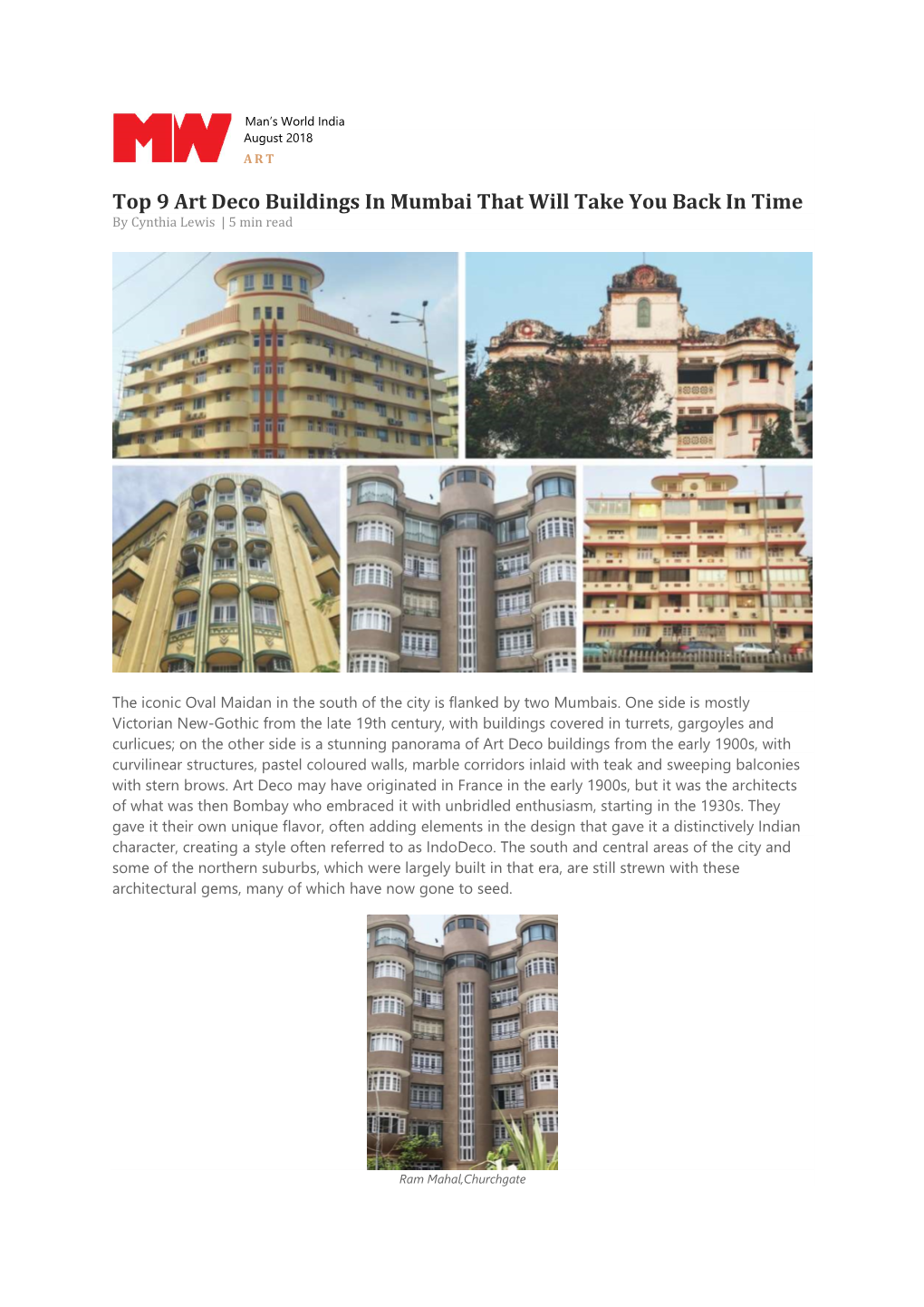 Top 9 Art Deco Buildings in Mumbai That Will Take You Back in Time by Cynthia Lewis | 5 Min Read