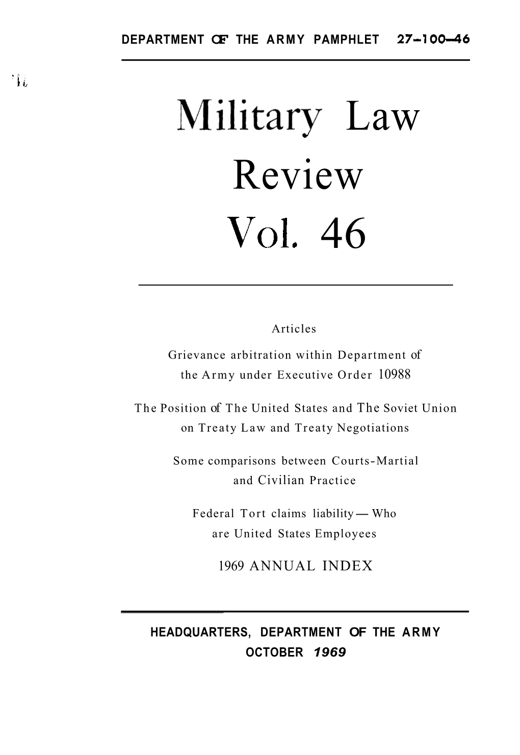 Militarv Law Review