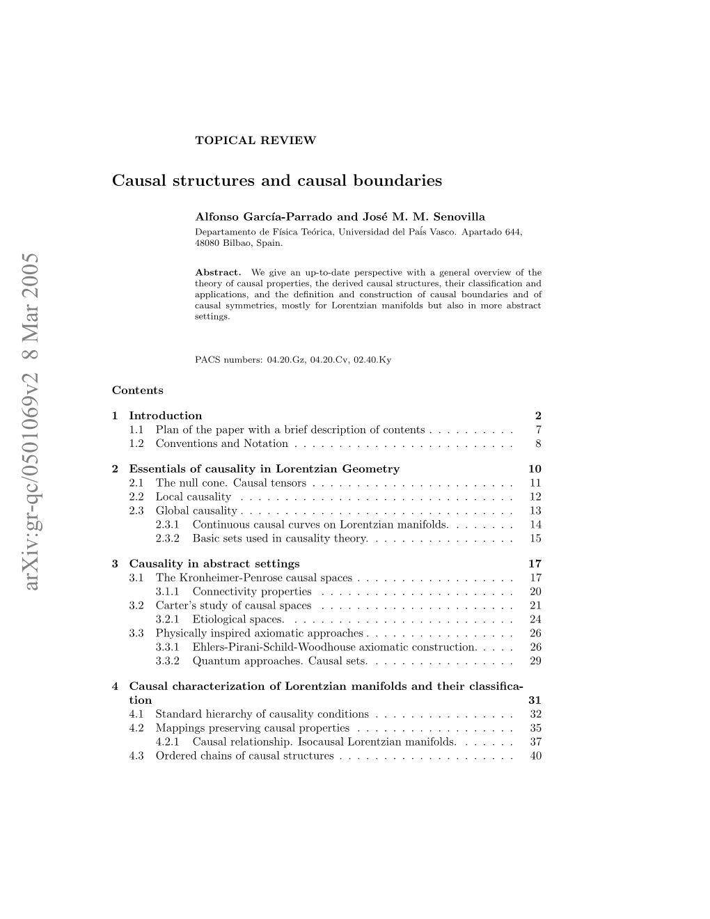 Causal Structures and Causal Boundaries 2